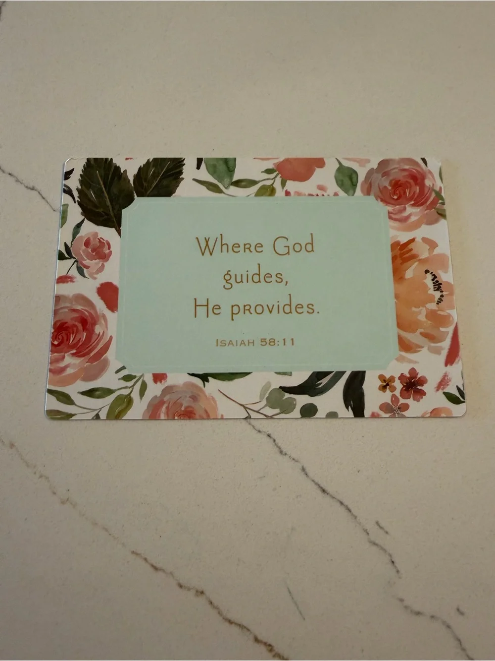 NWOT Unbranded Floral Scripture Prayer Card – NWOT